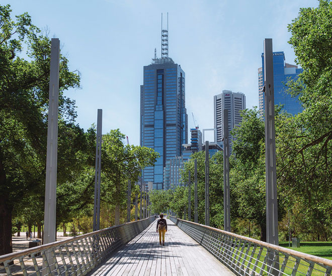 Upplev multikulturella Melbourne med sina gröna och sköna parker
