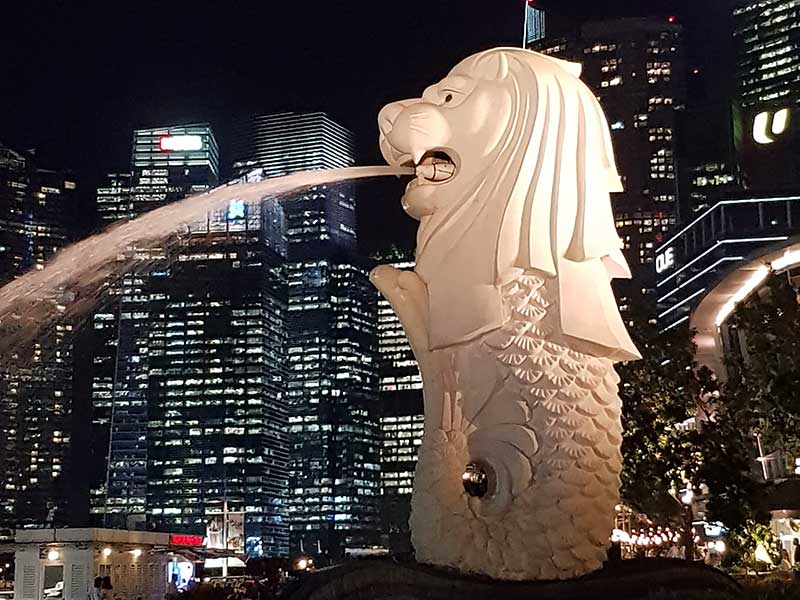 Merklion lejonstatyn i Singapore