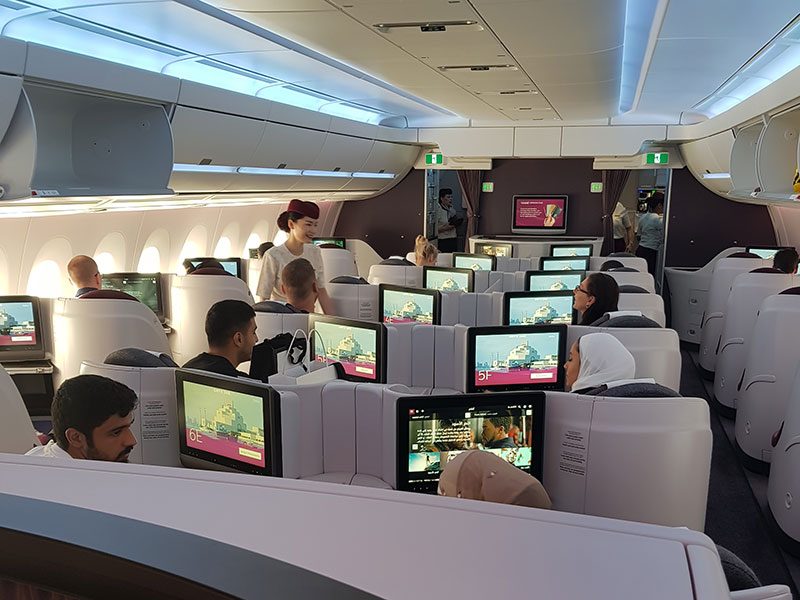 Qatar Airways Business Class kabin