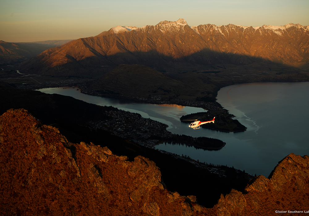 Southern Alps Queenstown. Bild:  Glacier Southern Lakes Helicopters.