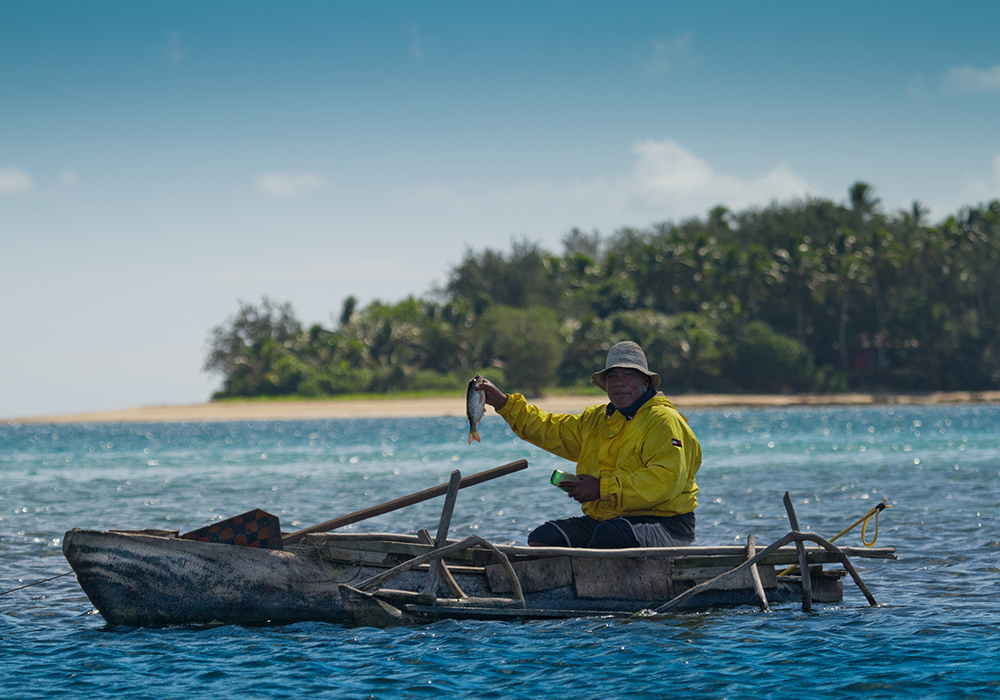 Tonga. Vava'u local fisherman